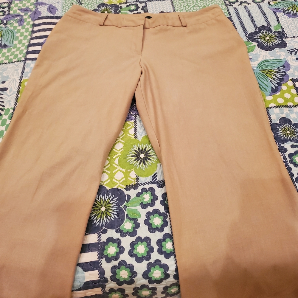 Women's Worthington Curvy Fit Size 14 Petite Khaki/Tan Dress Pants